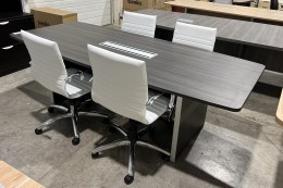 8' Conference Table with Central Power Grommet - Potenza Series