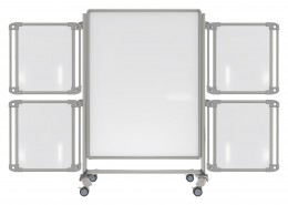 Rolling Whiteboard with Detachable Tablets - 96 x 57