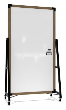 Double Sided Mobile Glass Whiteboard - Prest
