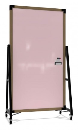 Double Sided Mobile Glass Whiteboard - Prest