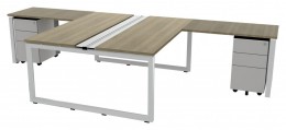 2 Person Workstation with Drawers - Veloce
