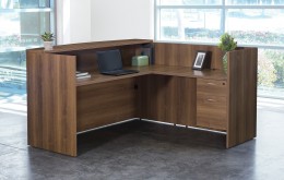 L Shaped Reception Desk with Drawers