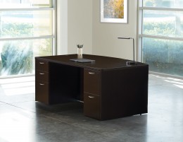 Bow Front Desk with Drawers - Napa