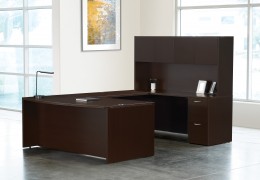 U Shaped Desk with Hutch - Napa