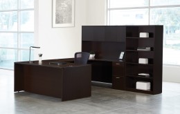 U Shaped Desk with Storage - Napa