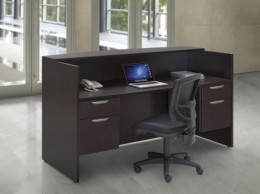 Reception Desk Shell with Hanging Drawers - PL Laminate Series