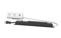 FlexCharge 4CX - Surge Protection AC & USB Desk Power Strip Module -...