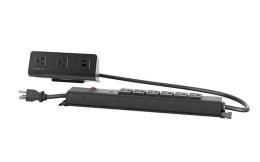 FlexCharge 4CX - Surge Protection AC & USB Desk Power Strip Module -...