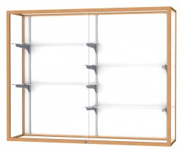 Wall Mounted Display Case with Aluminum Frame - 60