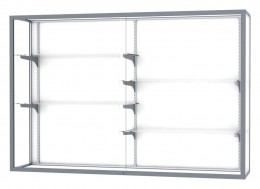 Wall Mounted Display Case with Aluminum Frame - 72