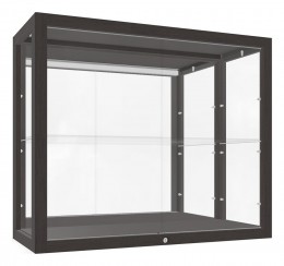 Wall Mounted Display Case with Wood Frame - 36