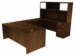 U Shaped Desk with Hutch - HL