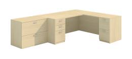L Shaped Desk with Lateral File Cabinet