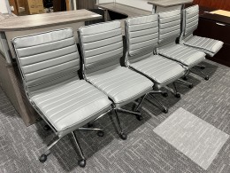 Gray Armless Conference Chair