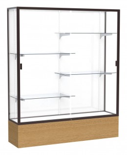 Display Cabinet with Glass Doors and Shelves - 60" x 72"