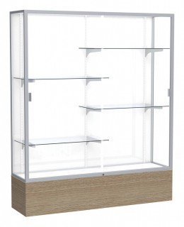 Display Cabinet with Glass Doors and Shelves - 60" x 72"