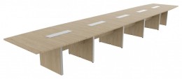 Large Boat Shaped Conference Table - Potenza Series