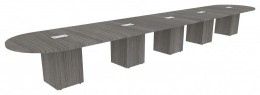 Racetrack Conference Table with Cube Base - PL Laminate