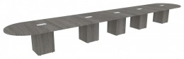 Racetrack Conference Table with Cube Base - PL Laminate