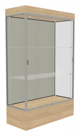 Lighted Display Case with 12" Base - 48" x 76" - Edge