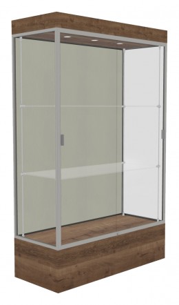 Lighted Display Case with 12" Base - 48" x 76" - Edge