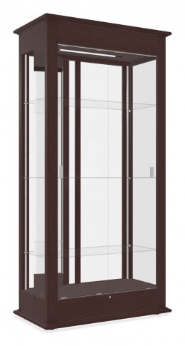 Mirrored Display Case with LED Lighting - 36