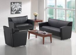 Contemporary Office Couch & Loveseat Sofa Set - Tribeca Series