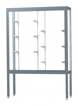 Small Display Case with Aluminum Legs - 48