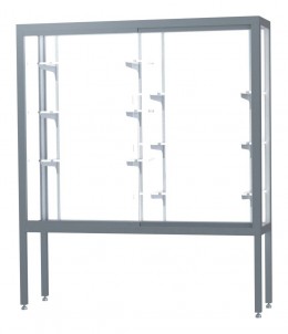 Display Case with Aluminum Legs - 60