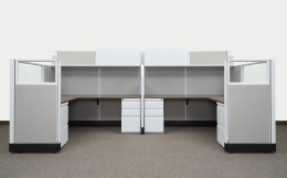 2 Person Cubicle with Power - Systems