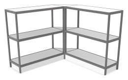 Corner Shelving Unit - 93" x 50" - Control