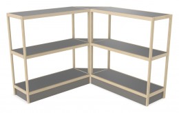 Corner Shelving Unit - 93" x 50" - Control