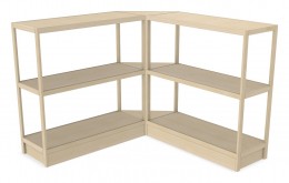 Wood Corner Shelving Unit - 93