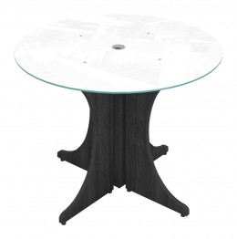 Small Round Table with Glass Top - Potenza