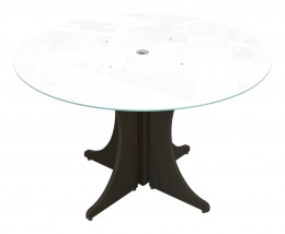 Large Round Table with Glass Top - Potenza