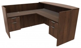 L Shaped Reception Desk with Drawers