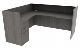 L Shaped Reception Desk with Drawers - Potenza