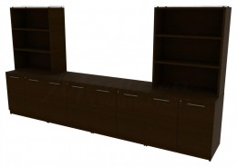 Credenza Wall Unit with Open Shelf Storage - Potenza