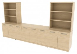 Credenza Wall Unit with Open Shelf Storage - Potenza