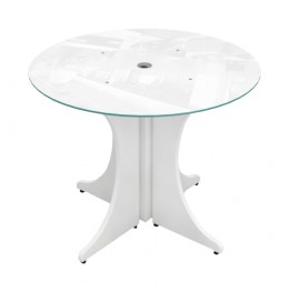 Small Round Table with Glass Top - Potenza