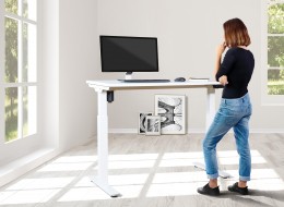 Adjustable Height L Shaped Desk