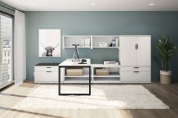 L Shaped Desk with Storage - Elements