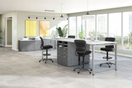 4 Person Workstation with Storage - Elements