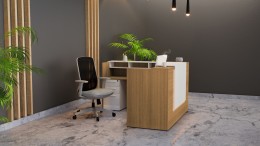 Modern L Shaped Reception Desk - Potenza