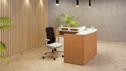 Modern L Shaped Reception Desk - Potenza