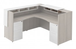 Modern L Shaped Reception Desk - Potenza