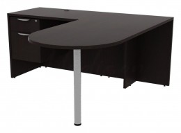 L Shaped Peninsula Desk - PL Laminate