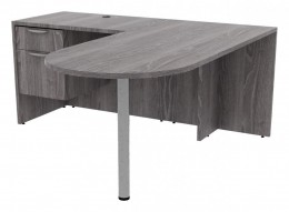 L Shaped Peninsula Desk - PL Laminate