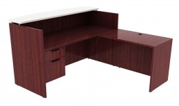 L Shaped Desk with Drawers - PL Laminate