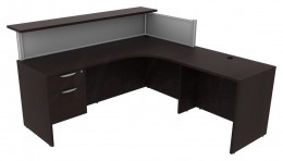 L Shaped Desk with Storage - PL Laminate